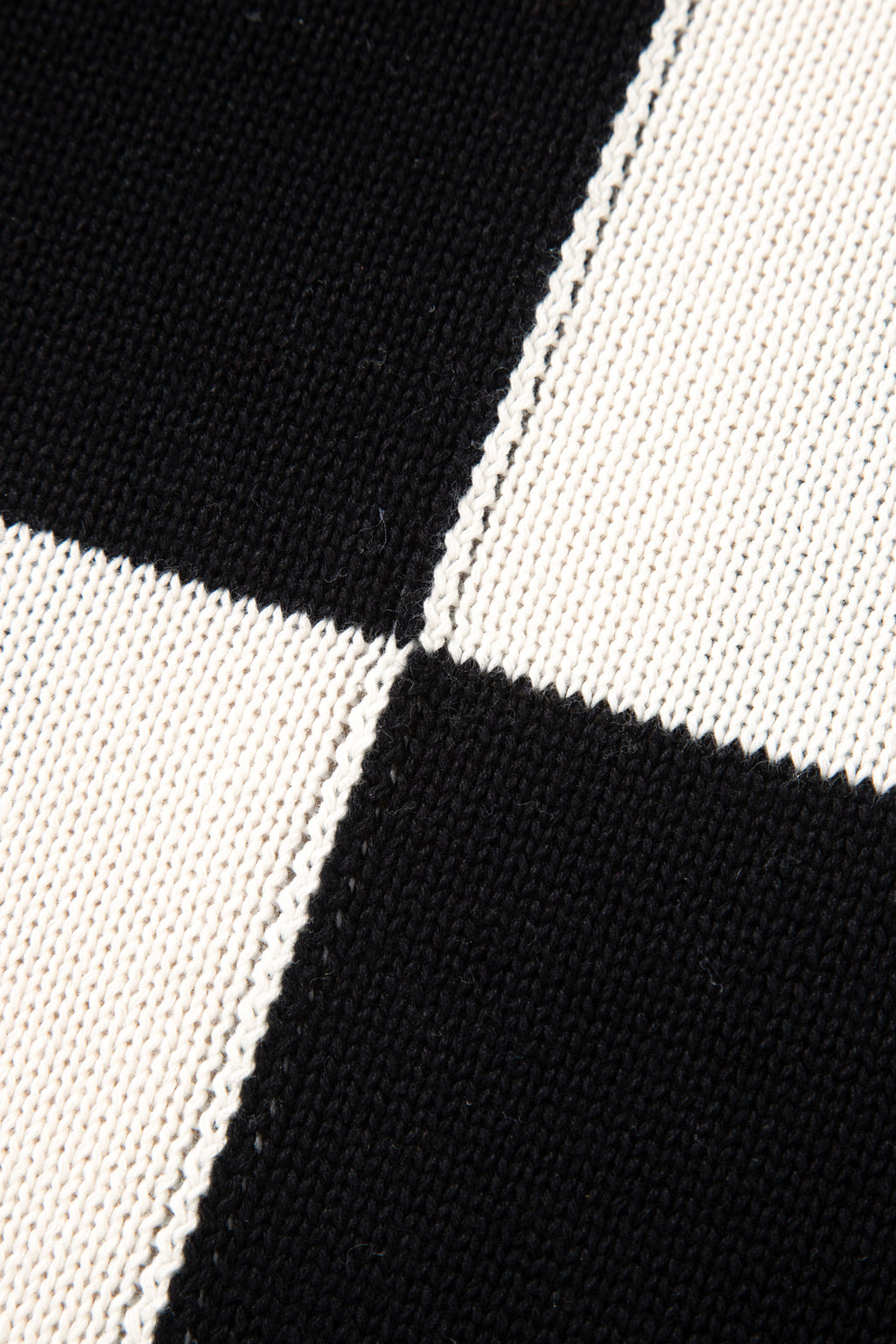 Black Checkered Bubble Sleeve Drop Shoulder Open Cardigan