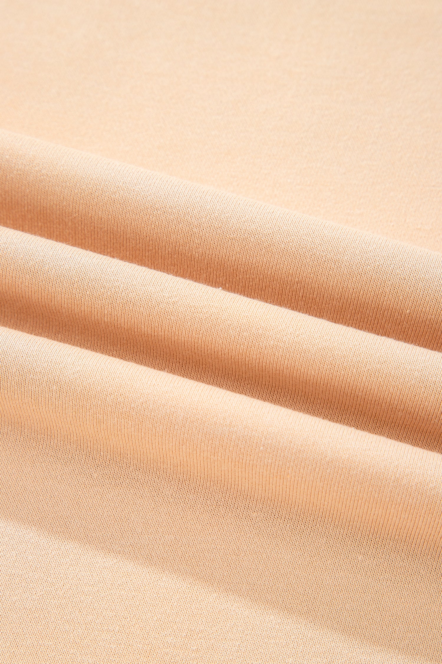 Beige Color Block Patchwork Split Hem Casual Sweatshirt