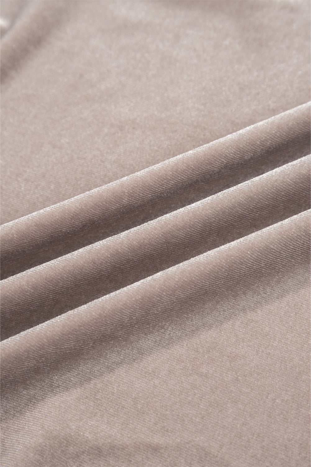 Smoke Gray 3/4 Sleeve Open Front Velvet Kimono