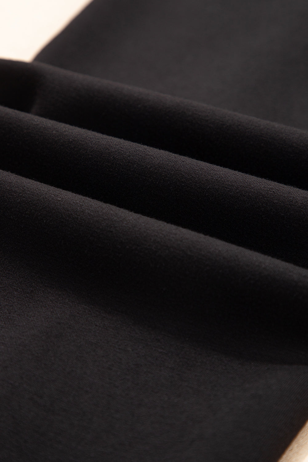 Black Exposed Seam Detail Skinny Drawstring Jogger Pants