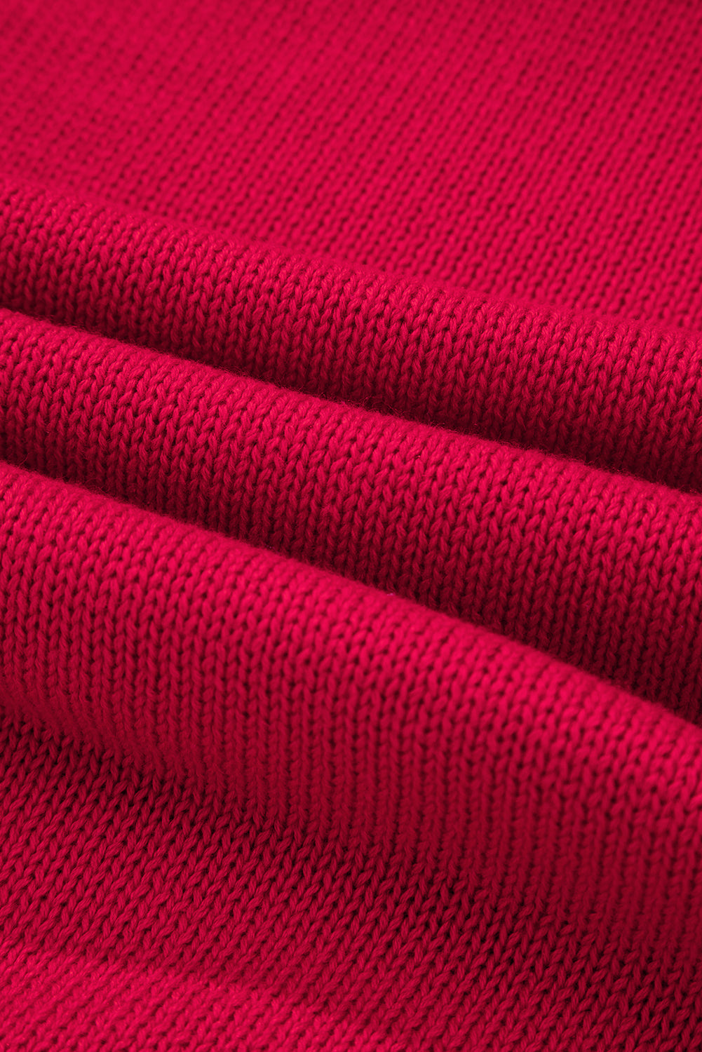 Fiery Red MERRY Letter Pattern Christmas Holiday Baggy Sweater